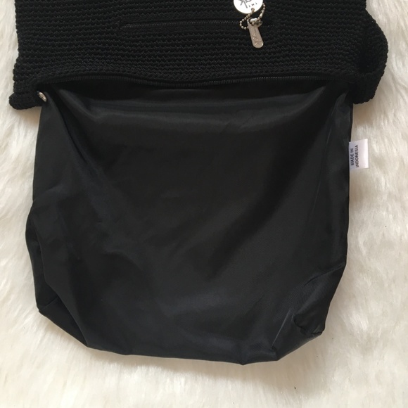 NWOT The Sak Black Crocheted Shoulder Bag - Picture 6 of 10